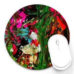 Sunset In A Mountains 1 Round Mousepads by bestdesignintheworld