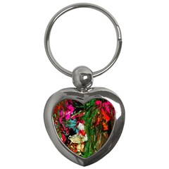 Sunset In A Mountains 1 Key Chains (heart)  by bestdesignintheworld