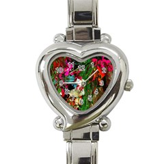 Sunset In A Mountains 1 Heart Italian Charm Watch by bestdesignintheworld