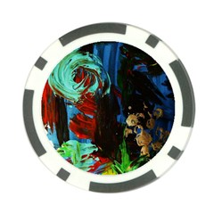 Night At The Foot Of Fudziama 2 Poker Chip Card Guard by bestdesignintheworld