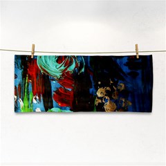 Night At The Foot Of Fudziama 2 Hand Towel by bestdesignintheworld