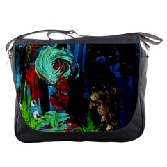 Night At The Foot Of Fudziama 2 Messenger Bags by bestdesignintheworld