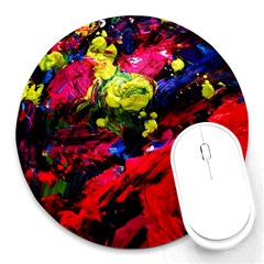 Night, Pond And Moonlight 1 Round Mousepads by bestdesignintheworld