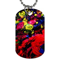 Night, Pond And Moonlight 1 Dog Tag (one Side) by bestdesignintheworld