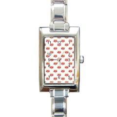 Girl Power Logo Pattern Rectangle Italian Charm Watch by dflcprints