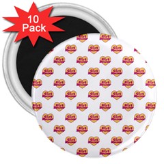 Girl Power Logo Pattern 3  Magnets (10 Pack)  by dflcprints