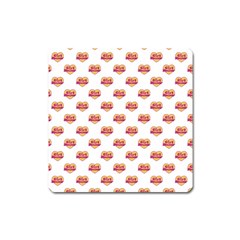 Girl Power Logo Pattern Square Magnet by dflcprints