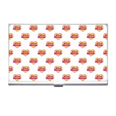 Girl Power Logo Pattern Business Card Holders by dflcprints