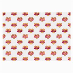 Girl Power Logo Pattern Large Glasses Cloth (2-side) by dflcprints