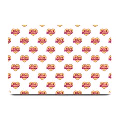 Girl Power Logo Pattern Plate Mats by dflcprints