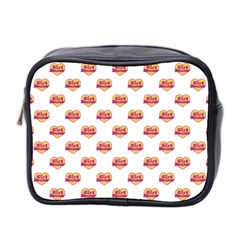 Girl Power Logo Pattern Mini Toiletries Bag 2-side by dflcprints