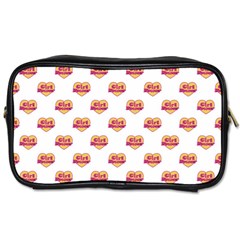 Girl Power Logo Pattern Toiletries Bags by dflcprints