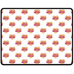 Girl Power Logo Pattern Fleece Blanket (medium)  by dflcprints