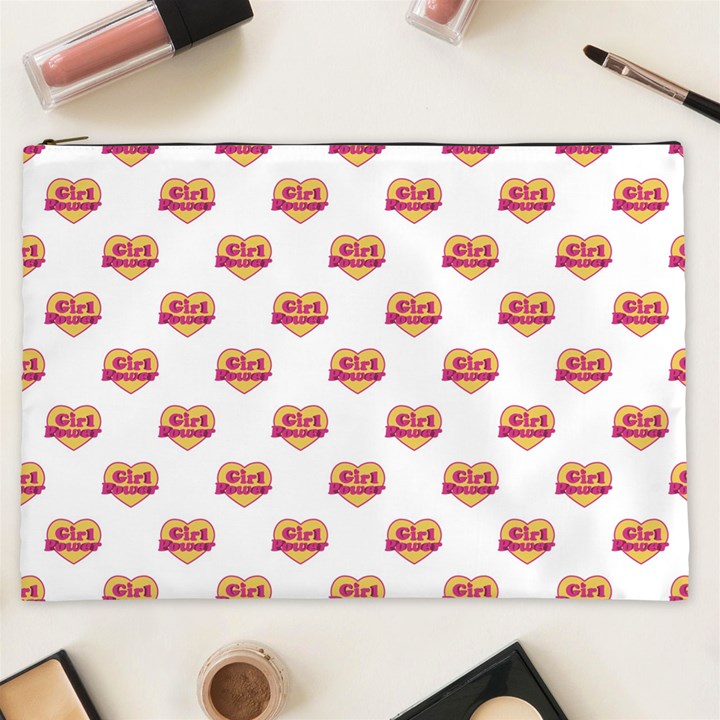 Girl Power Logo Pattern Cosmetic Bag (XXL) 