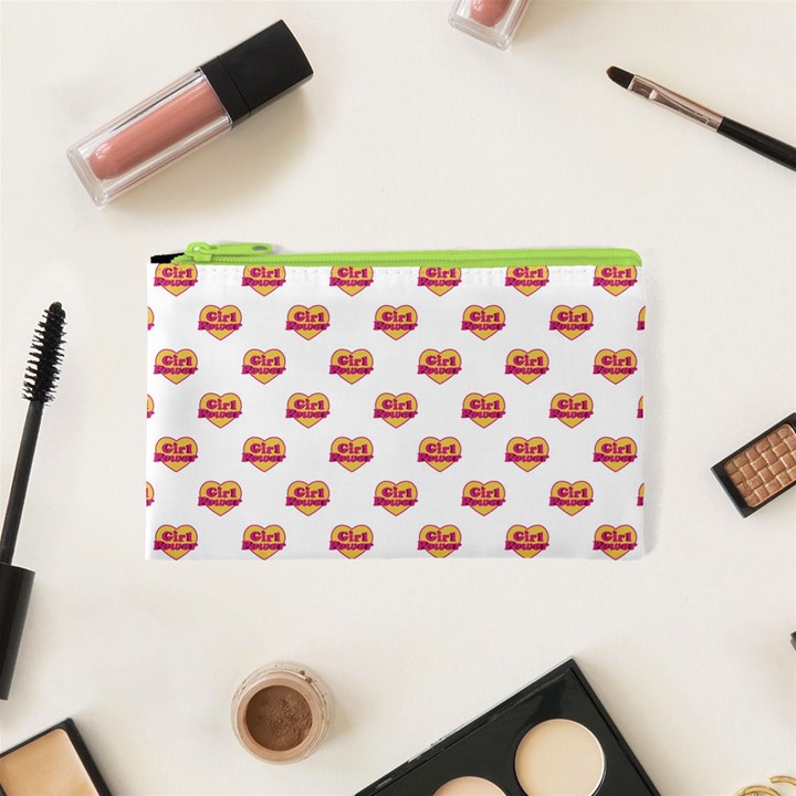 Girl Power Logo Pattern Cosmetic Bag (XS)