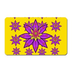 Fantasy Big Flowers In The Happy Jungle Of Love Magnet (rectangular) by pepitasart