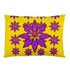 Fantasy Big Flowers In The Happy Jungle Of Love Pillow Case (two Sides) by pepitasart