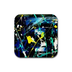 My Brain Reflection 1/2 Rubber Coaster (square)  by bestdesignintheworld