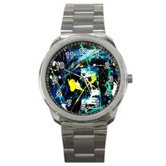 My Brain Reflection 1/2 Sport Metal Watch by bestdesignintheworld