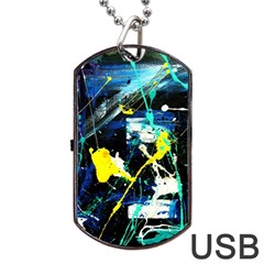 My Brain Reflection 1/2 Dog Tag Usb Flash (one Side) by bestdesignintheworld