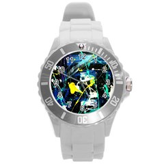 My Brain Reflection 1/2 Round Plastic Sport Watch (l) by bestdesignintheworld