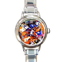 Smashed Butterfly Round Italian Charm Watch by bestdesignintheworld