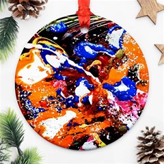 Smashed Butterfly Round Ornament (two Sides) by bestdesignintheworld