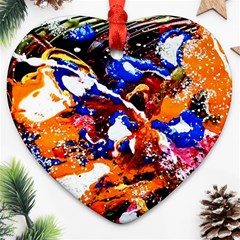 Smashed Butterfly Heart Ornament (two Sides) by bestdesignintheworld