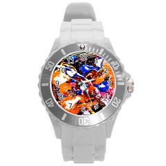 Smashed Butterfly Round Plastic Sport Watch (l) by bestdesignintheworld