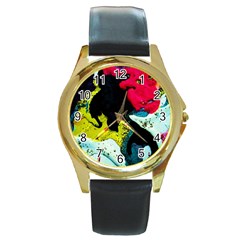 Buffalo Vision Round Gold Metal Watch by bestdesignintheworld