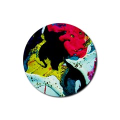 Buffalo Vision Rubber Coaster (round)  by bestdesignintheworld