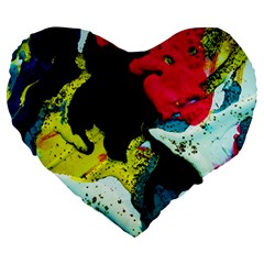 Buffalo Vision Large 19  Premium Heart Shape Cushions by bestdesignintheworld