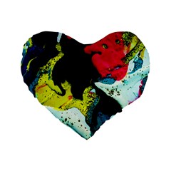 Buffalo Vision Standard 16  Premium Flano Heart Shape Cushions by bestdesignintheworld