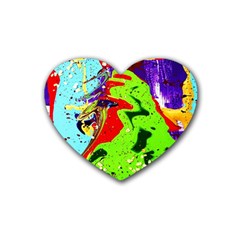 Untitled Island 1 Rubber Coaster (heart)  by bestdesignintheworld