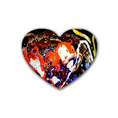 Smashed Butterfly 8 Rubber Coaster (heart)  by bestdesignintheworld