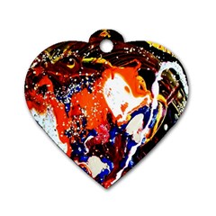 Smashed Butterfly 8 Dog Tag Heart (two Sides) by bestdesignintheworld