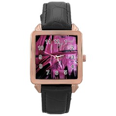 Foundation Of Grammer 3 Rose Gold Leather Watch  by bestdesignintheworld