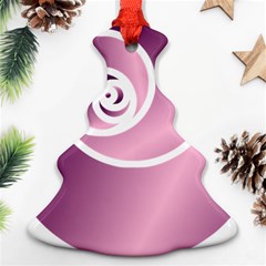 Rose Christmas Tree Ornament (two Sides)