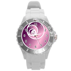 Rose Round Plastic Sport Watch (l)