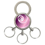 rose  3-Ring Key Chains Front