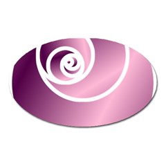 Rose  Oval Magnet by Jylart