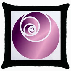 Rose  Throw Pillow Case (black) by Jylart