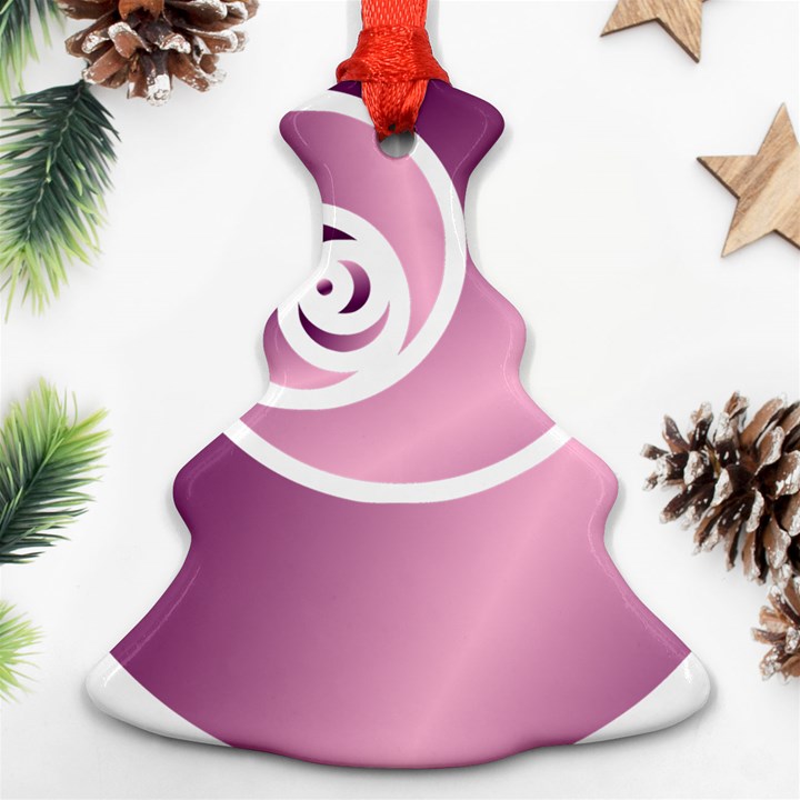 rose  Christmas Tree Ornament (Two Sides)