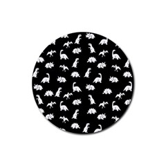 Dinosaurs Pattern Rubber Coaster (round) 