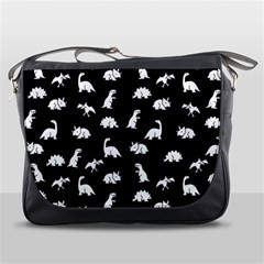 Dinosaurs Pattern Messenger Bags by Valentinaart