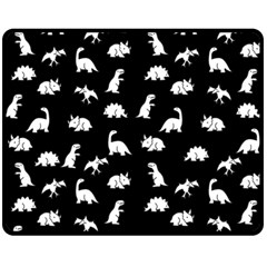 Dinosaurs Pattern Double Sided Fleece Blanket (medium)  by Valentinaart