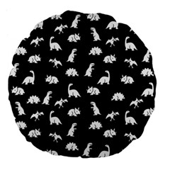 Dinosaurs Pattern Large 18  Premium Flano Round Cushions by Valentinaart