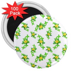 Airy Floral Pattern 3  Magnets (100 Pack) by dflcprints