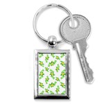 Airy Floral Pattern Key Chains (Rectangle)  Front