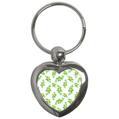 Airy Floral Pattern Key Chains (heart)  by dflcprints